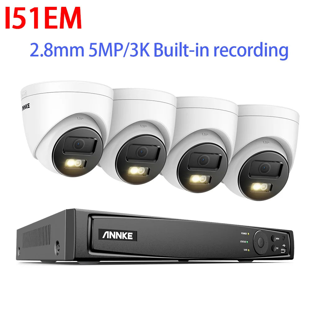 ANNKE 4K Ultra HD POE Video Surveillance System 8CH NVR Recorder 12MP 8MP Security Cameras CCTV Kit Audio Recording 3K Ip camera
