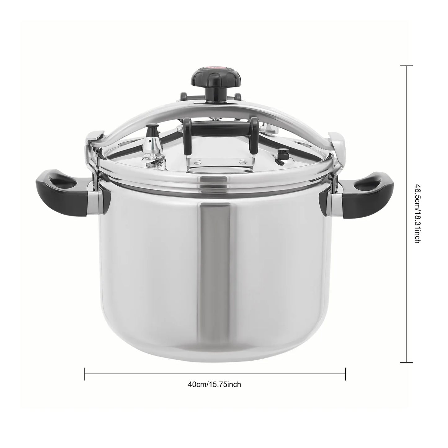 40L Stainless Steel Pressure Cooker 60Kpa, Explosion-proof Pressure Stewing Pot with Safety Valve for Restaurant Kitchen Use 