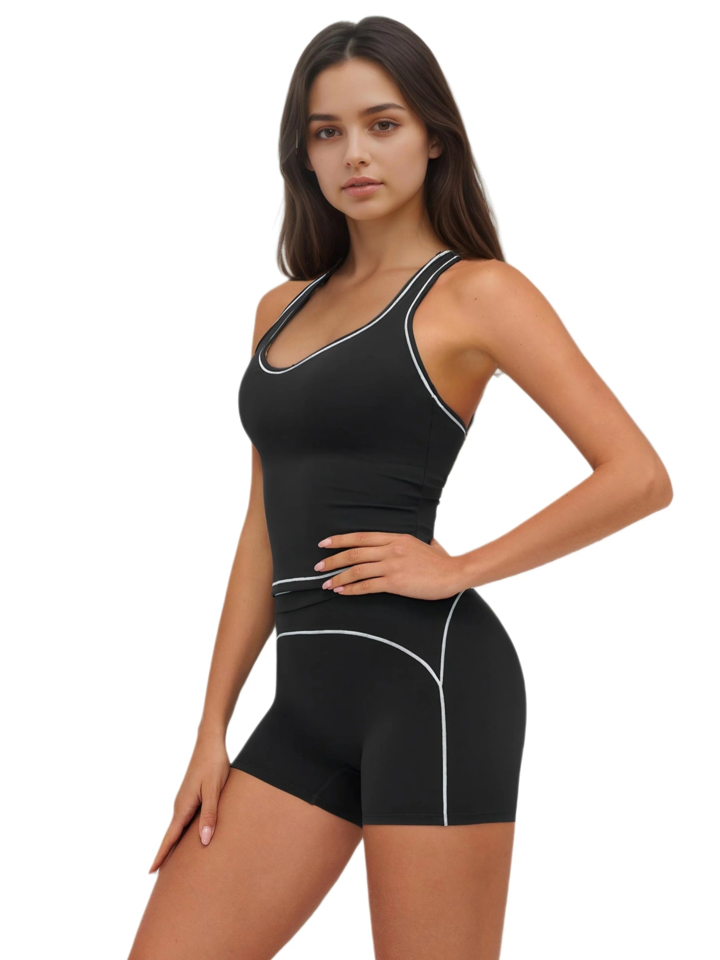 Airila 2-Piece Yoga Set Vest and Shorts Outdoor Fitness