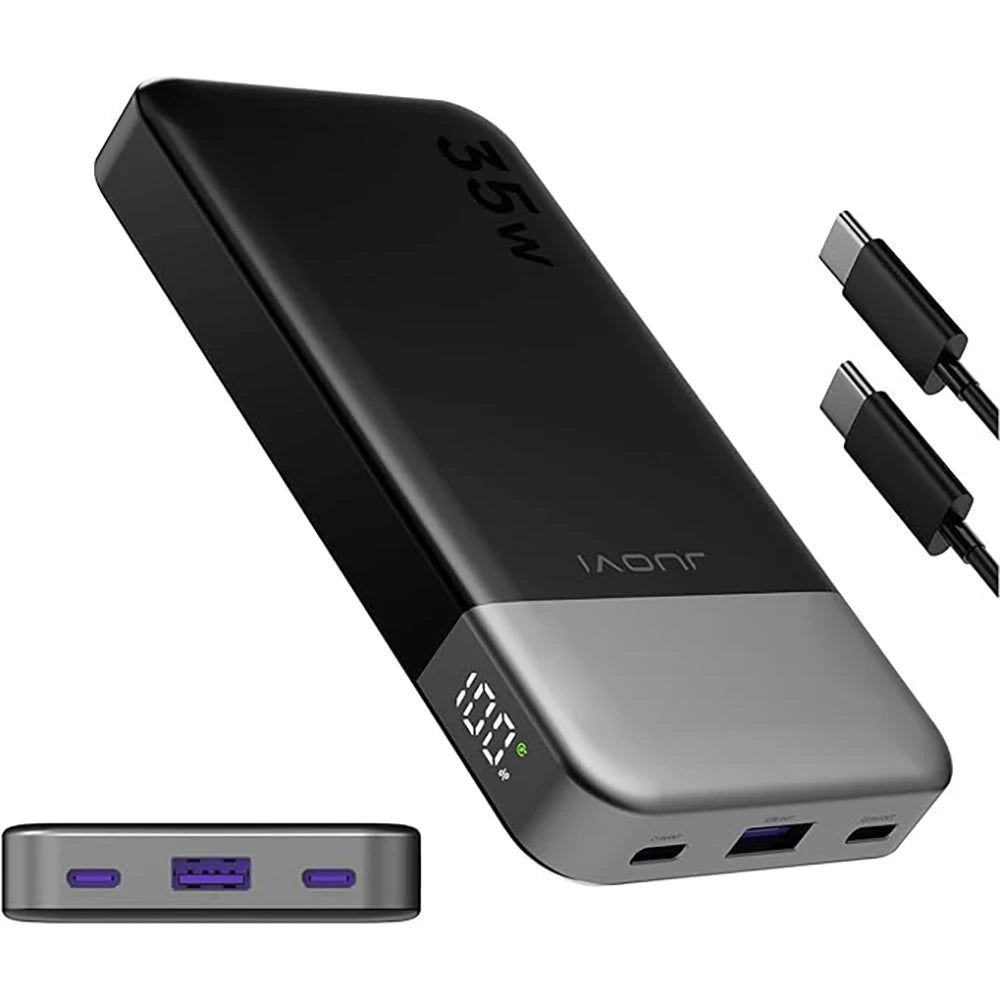 Power Bank 10000mAh, JUOVI 35W Portable Charger, Cellphone Fast Charging PowerBank External Battery for iPhone 15 14 13 Series