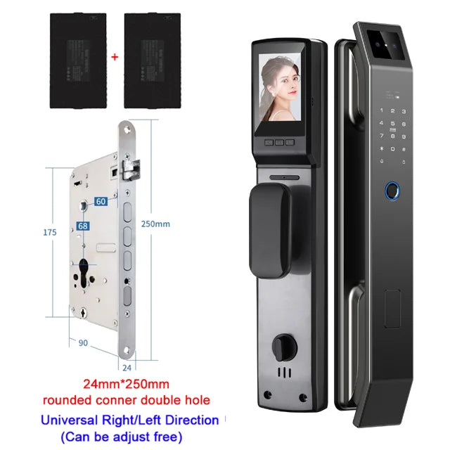 YKESDL 3D Face Recognition Door Lock With Camera And Fingerprint