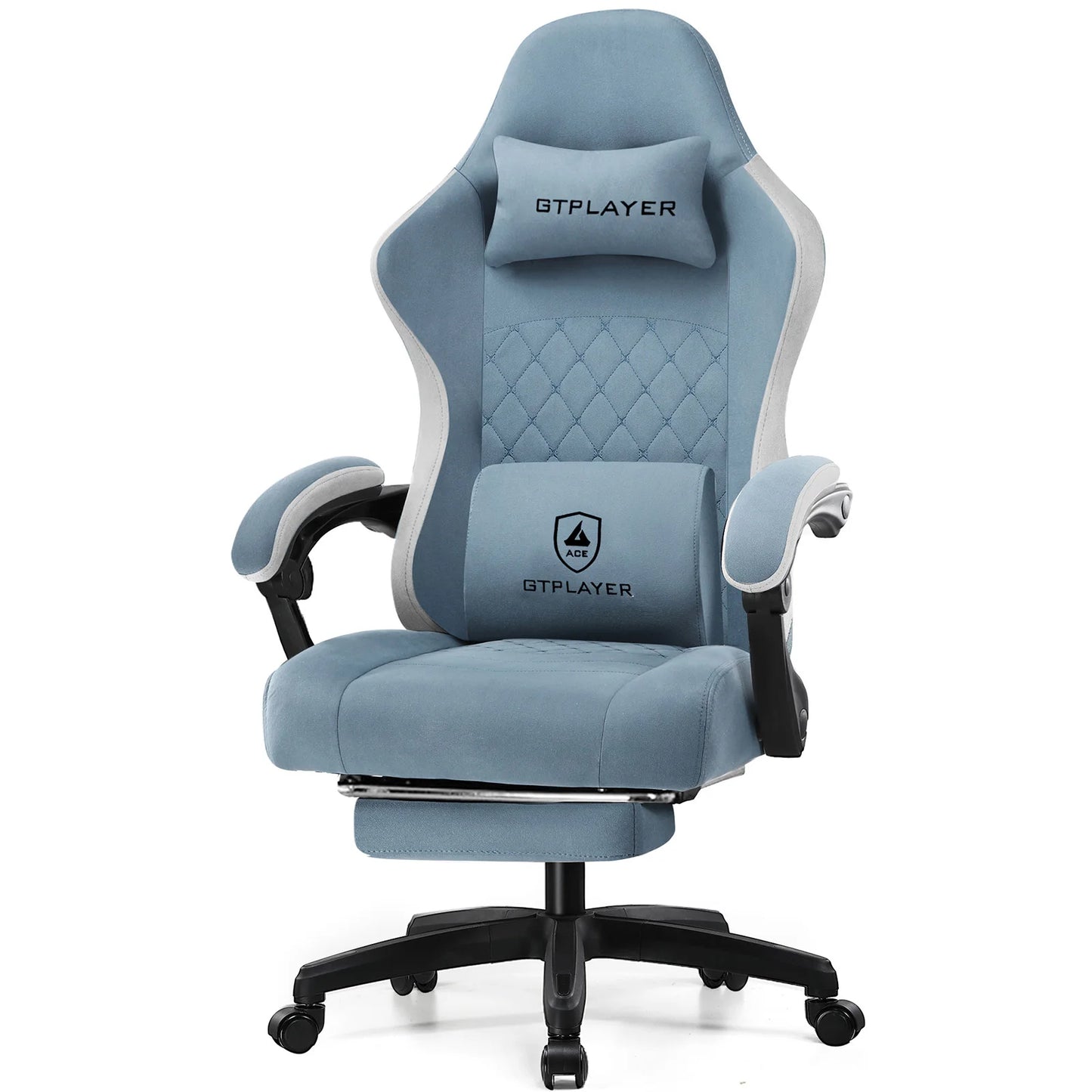 GTPLAYER Gaming Chair With Pocket Spring Cushion, Armrests, Lumbar Support