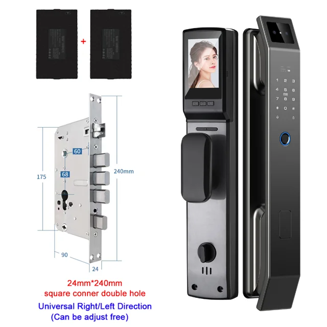 YKESDL 3D Face Recognition Door Lock With Camera And Fingerprint
