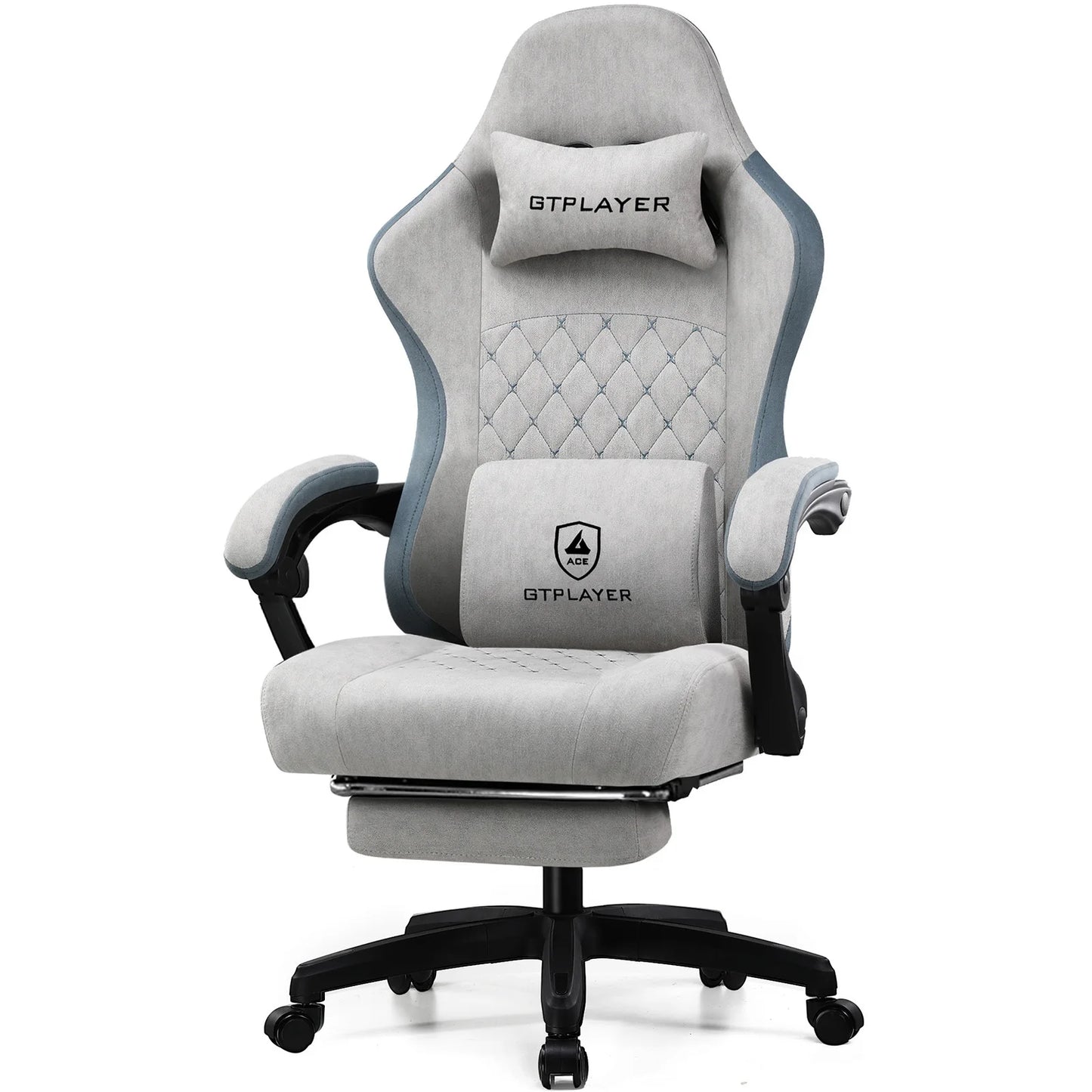 GTPLAYER Gaming Chair With Pocket Spring Cushion, Armrests, Lumbar Support