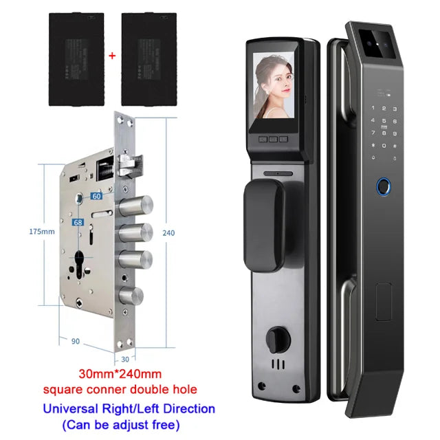 YKESDL 3D Face Recognition Door Lock With Camera And Fingerprint