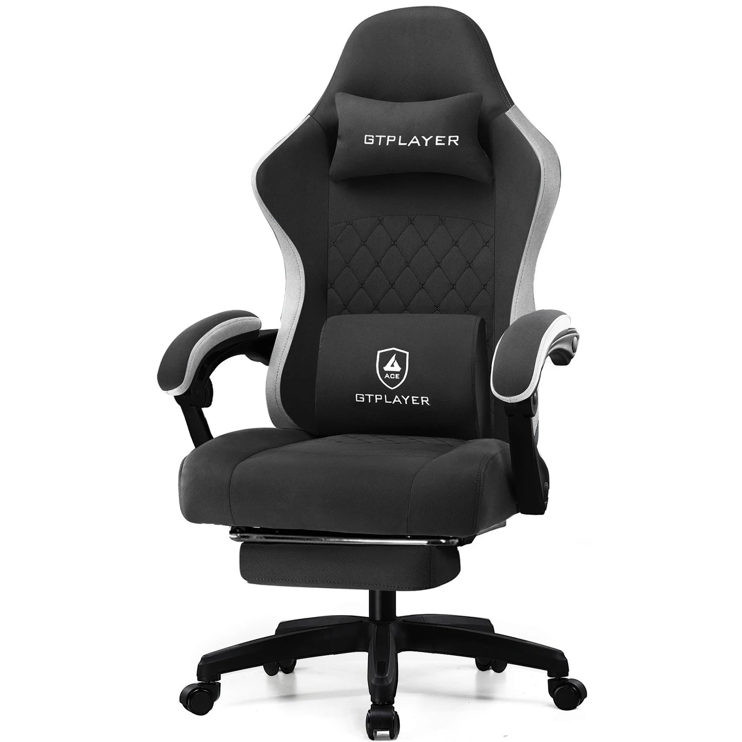 GTPLAYER Gaming Chair With Pocket Spring Cushion, Armrests, Lumbar Support