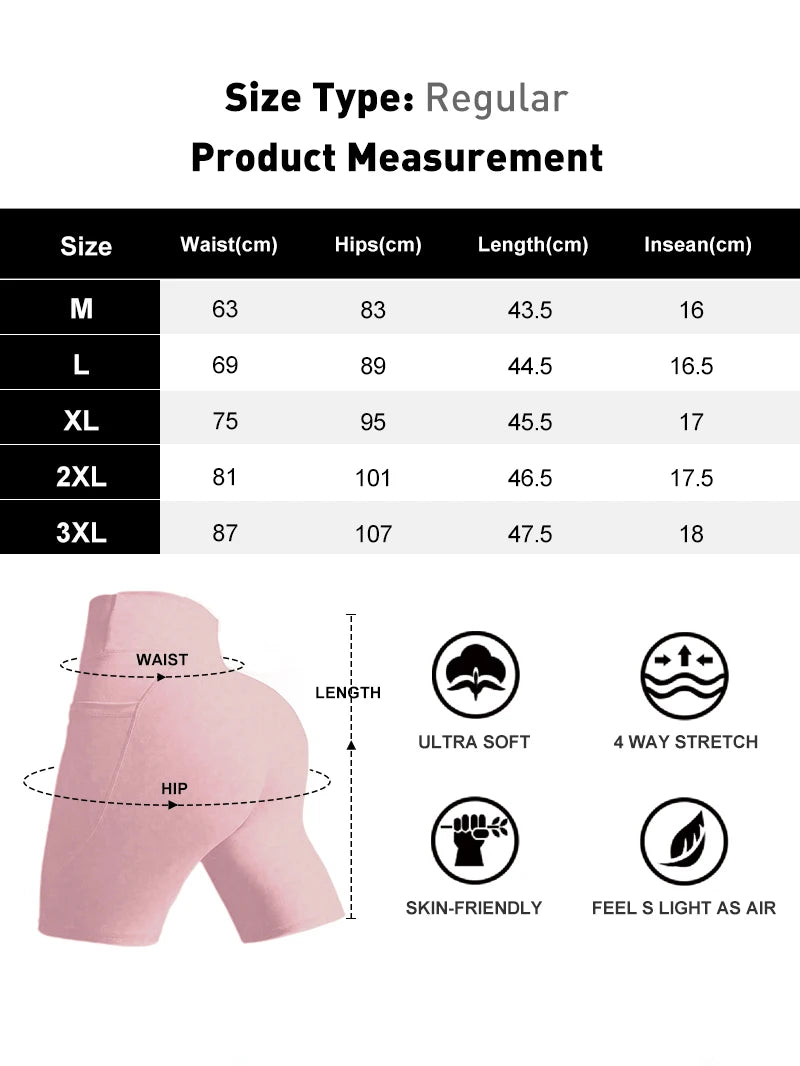 Womens High-Waisted Yoga Shorts Nylon Elastane Breathable Slim Fit