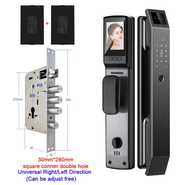 YKESDL 3D Face Recognition Door Lock With Camera And Fingerprint