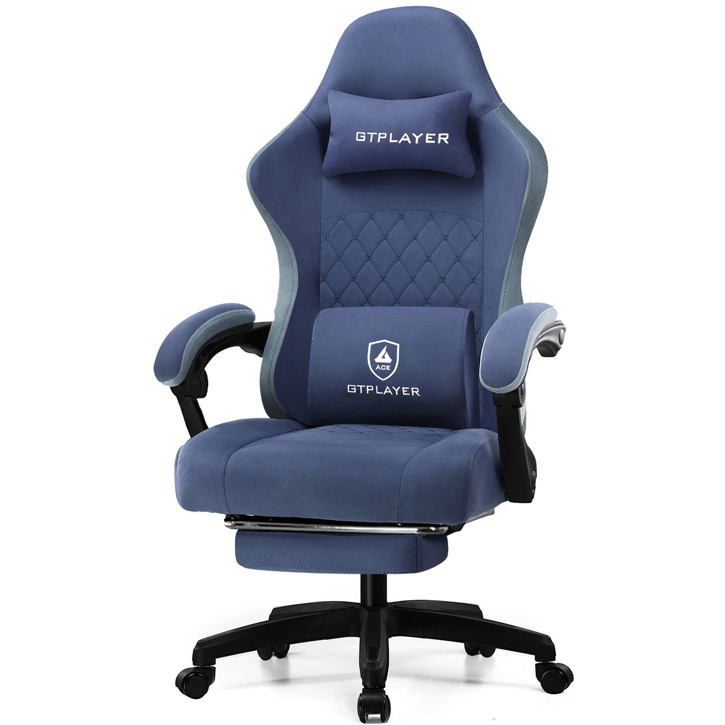 GTPLAYER Gaming Chair With Pocket Spring Cushion, Armrests, Lumbar Support