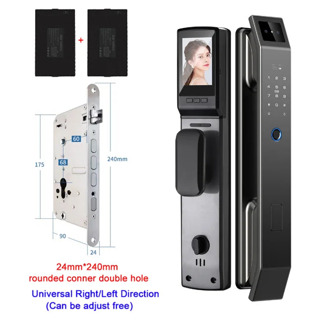 YKESDL 3D Face Recognition Door Lock With Camera And Fingerprint