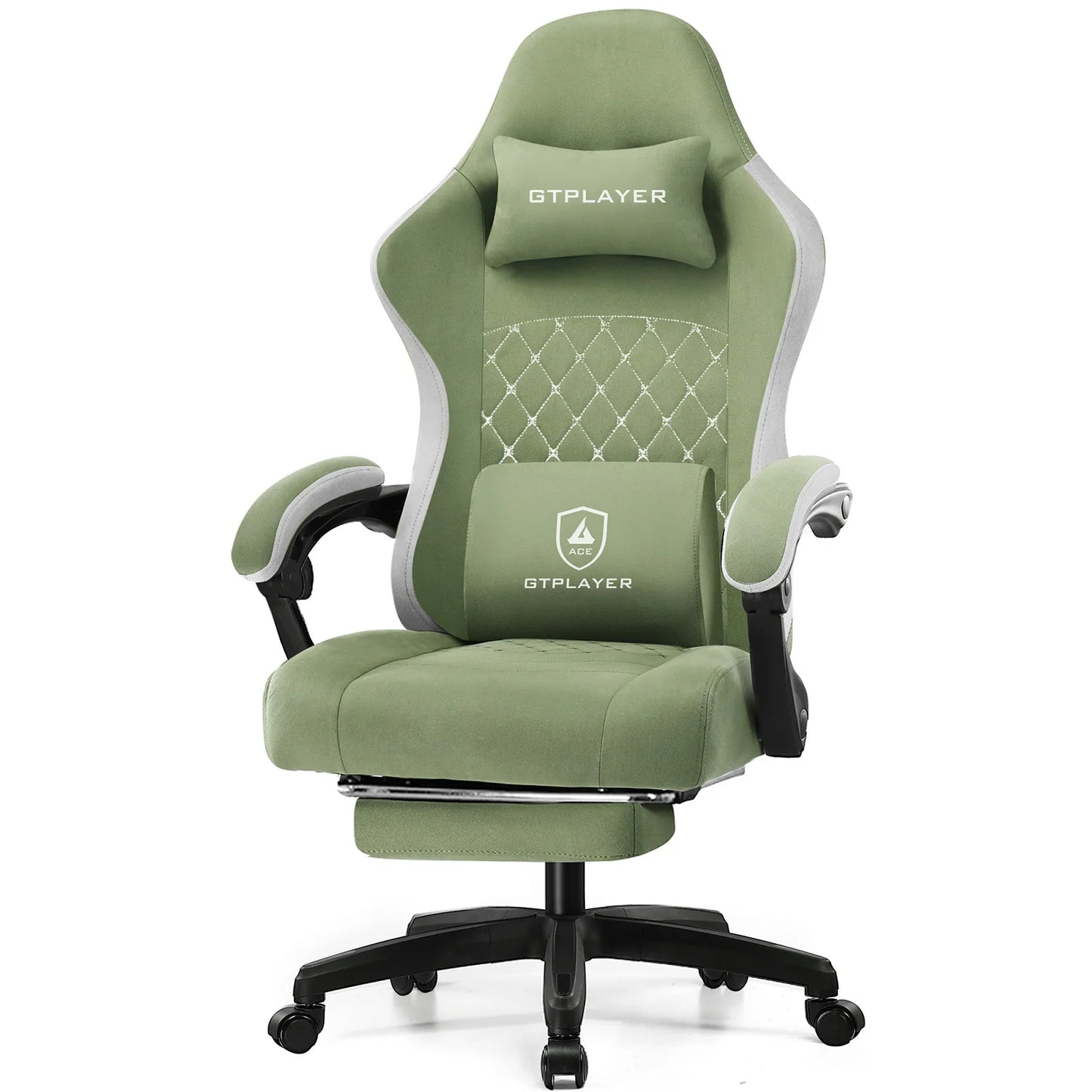 GTPLAYER Gaming Chair With Pocket Spring Cushion, Armrests, Lumbar Support