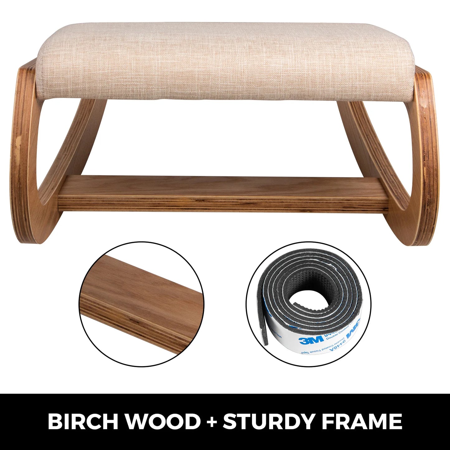 SucceBuy Ergonomic Kneeling Chair With Thick Cushion
