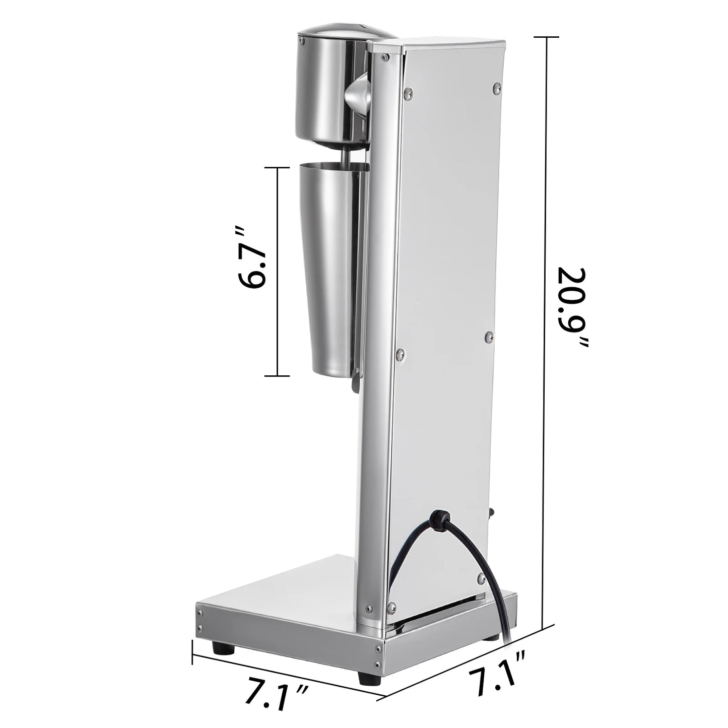 SucceBuy Commercial Milkshake Machine 800ml Stainless Steel Electric Single Head Milk Bubble Stirring Machine Smoothie Blender