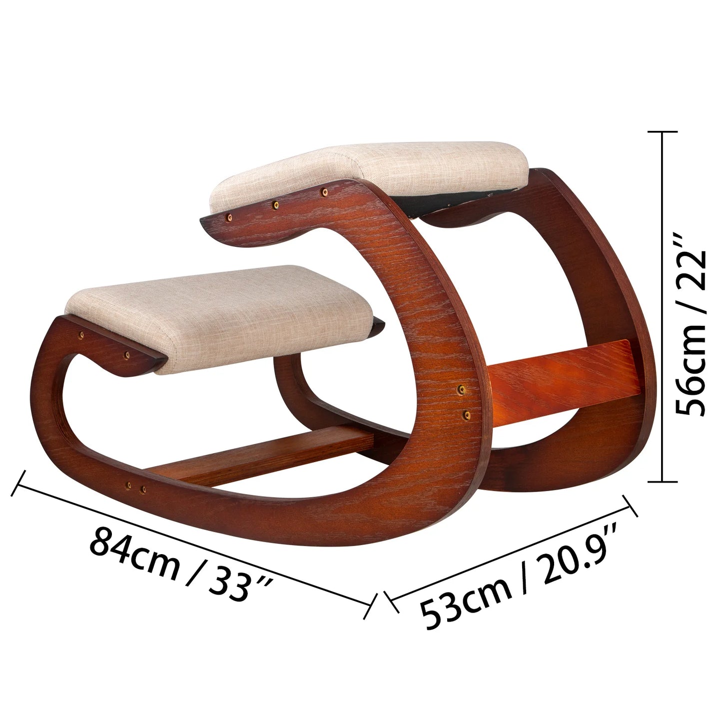 SucceBuy Ergonomic Kneeling Chair With Thick Cushion