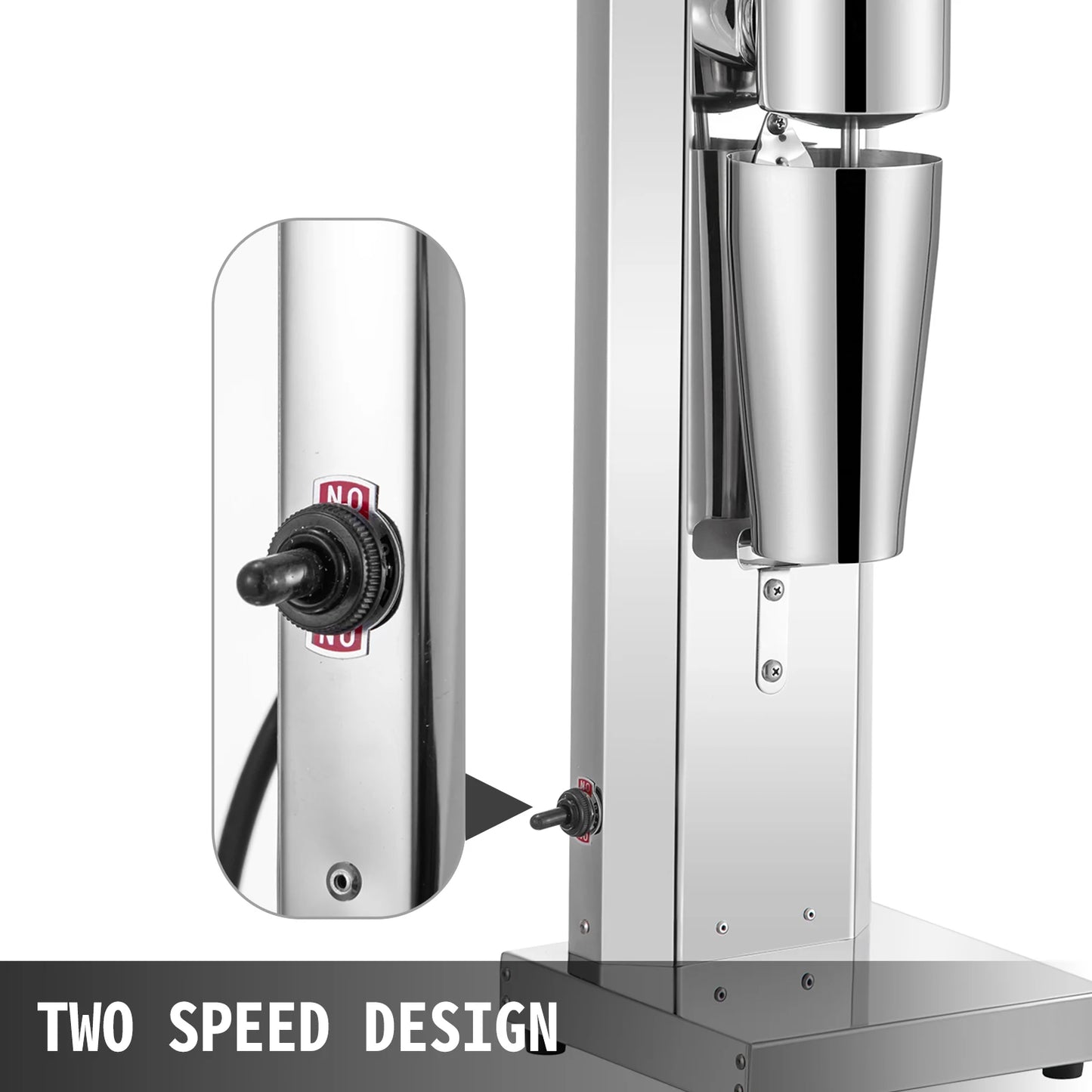 SucceBuy Commercial Milkshake Machine 800ml Stainless Steel Electric Single Head Milk Bubble Stirring Machine Smoothie Blender