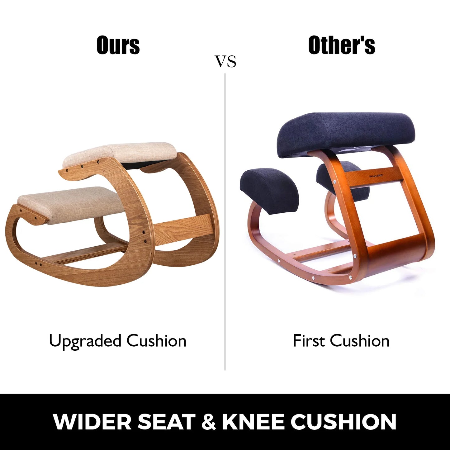 SucceBuy Ergonomic Kneeling Chair With Thick Cushion