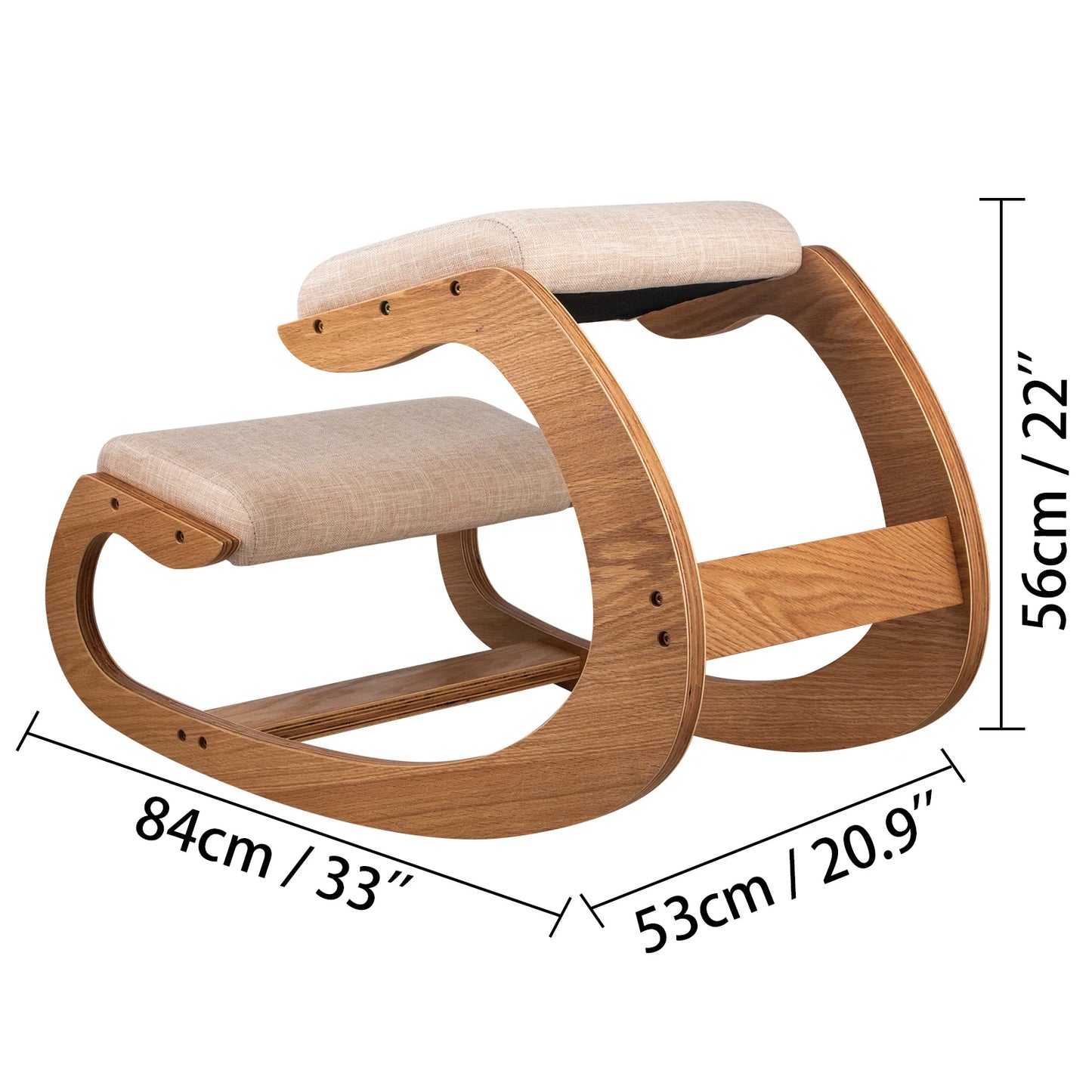 SucceBuy Ergonomic Kneeling Chair With Thick Cushion