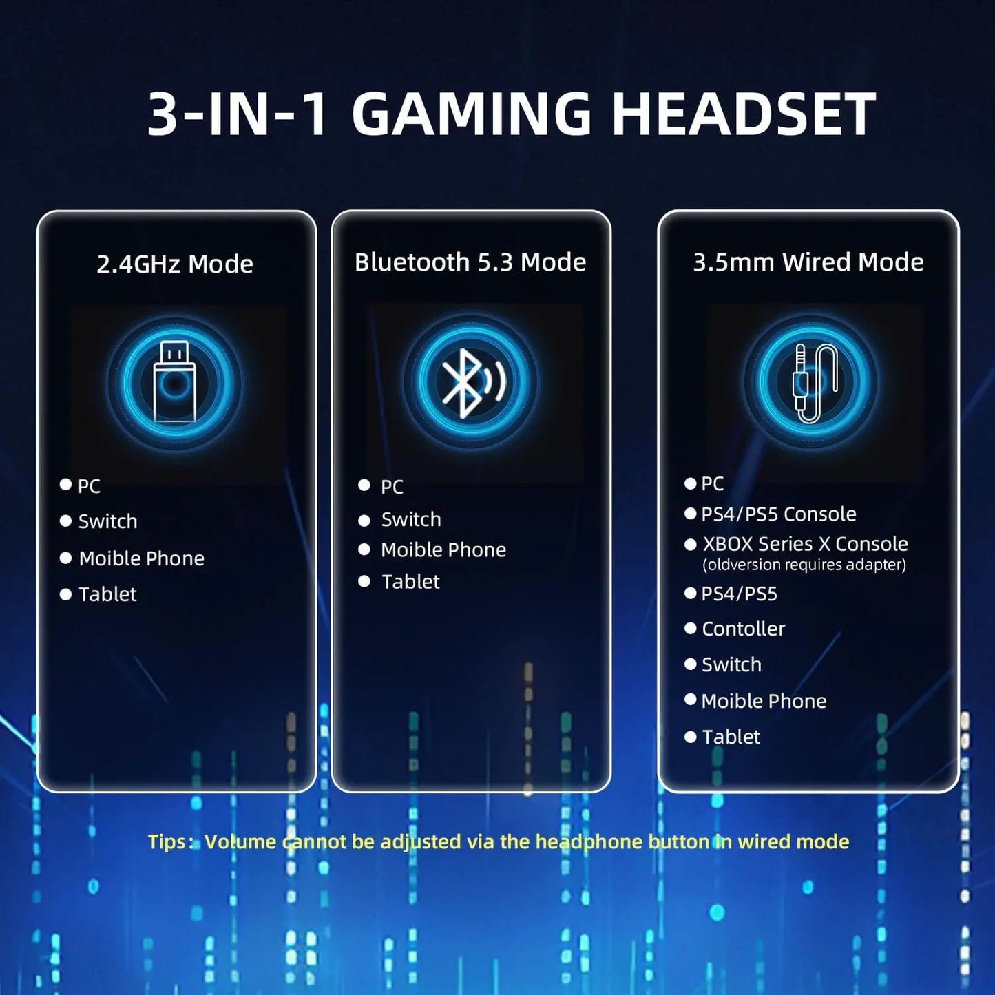 ATTACK SHARK L80PRO Wireless Gaming Headset Lightseed Tech- Built-in&Detachable Dual Microphone-Lightweight Headphone-Tri-Mode