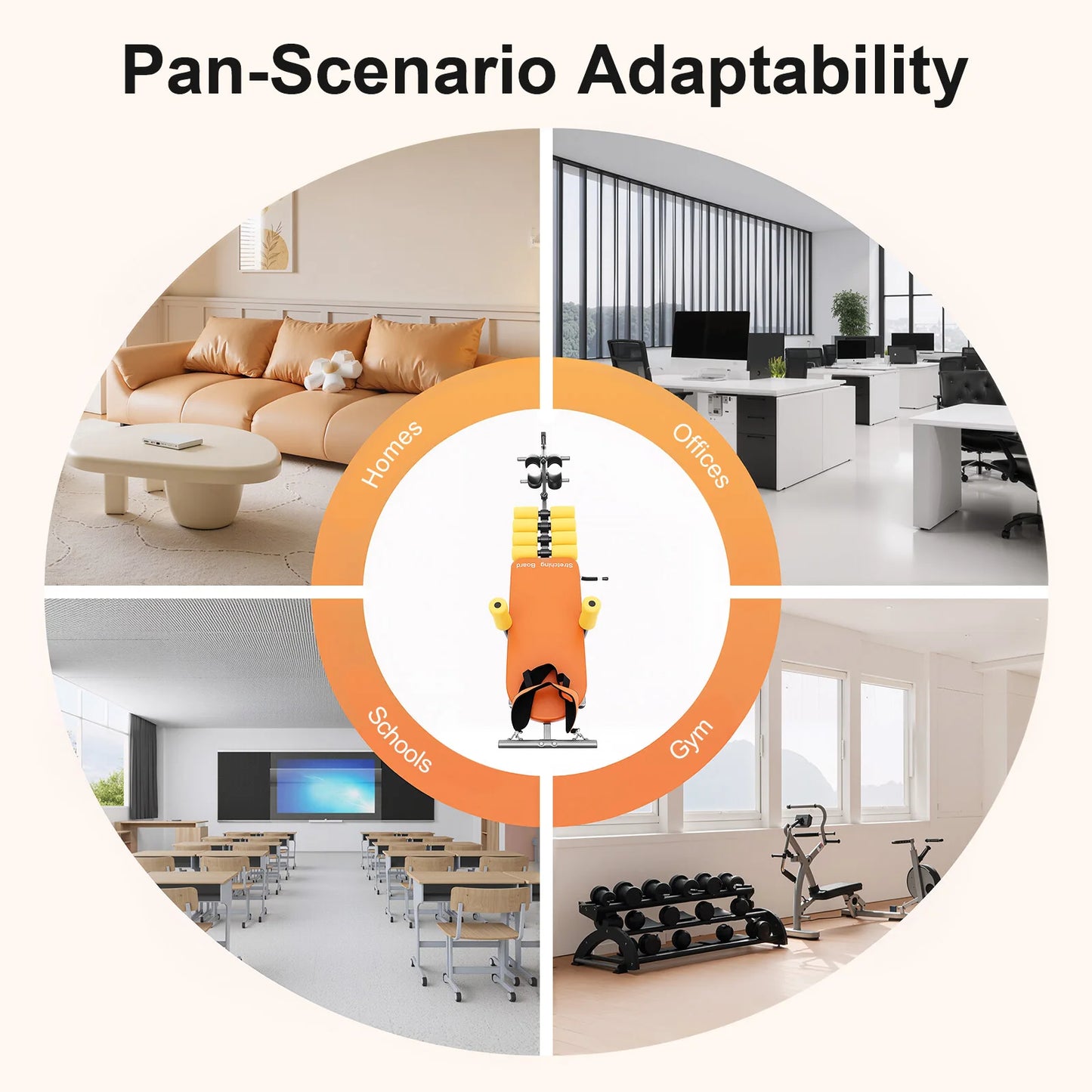Adjustable Back Stretch Bench And Neck Stretcher For Spinal Decompression