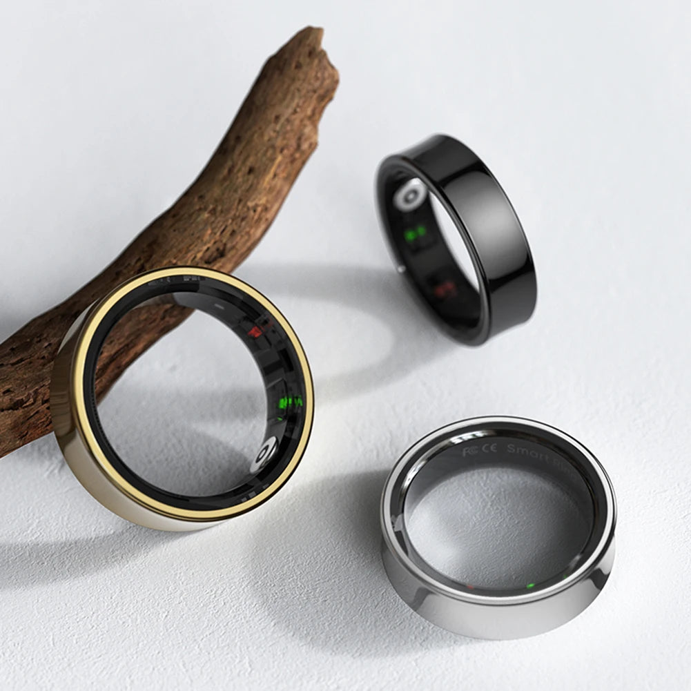 R09 Smart Ring Heart Rate Blood Oxygen Sleep Monitoring Health Fitness Rings with Charging Case Sport Health Ring for Men Women