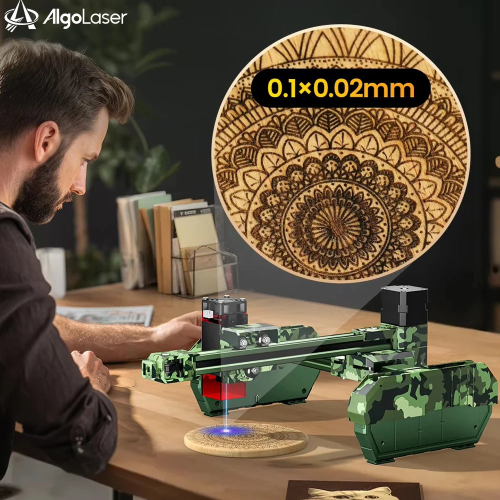AlgoLaser T150PRO 6W Portable Laser Engraving Machine 8000mm/s High Precision Multi Function Metal Glass Wood Gift DIY Tool Kit