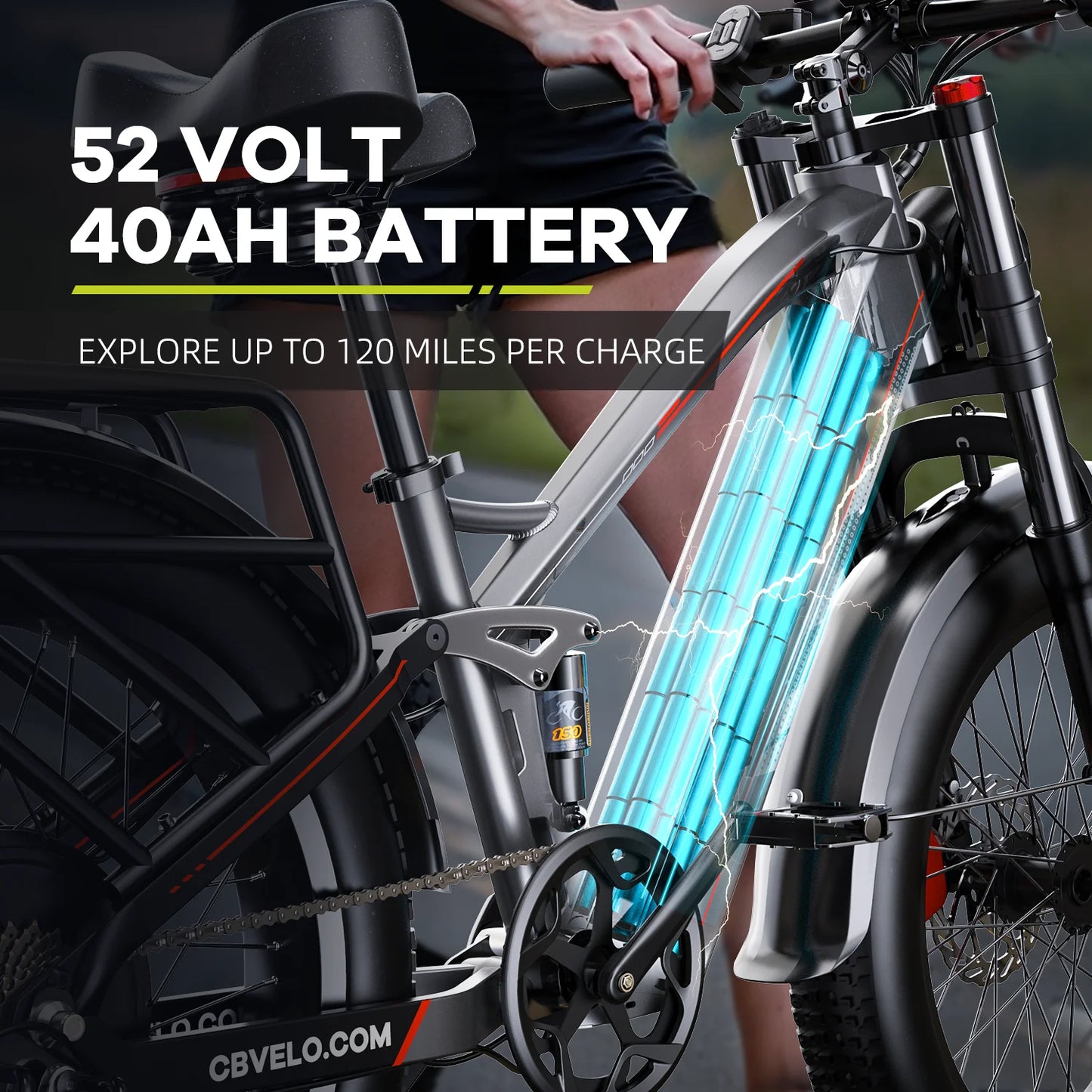 CYBERVELO Strong Power Ebike EK9 5000W Off Road Fat Tire