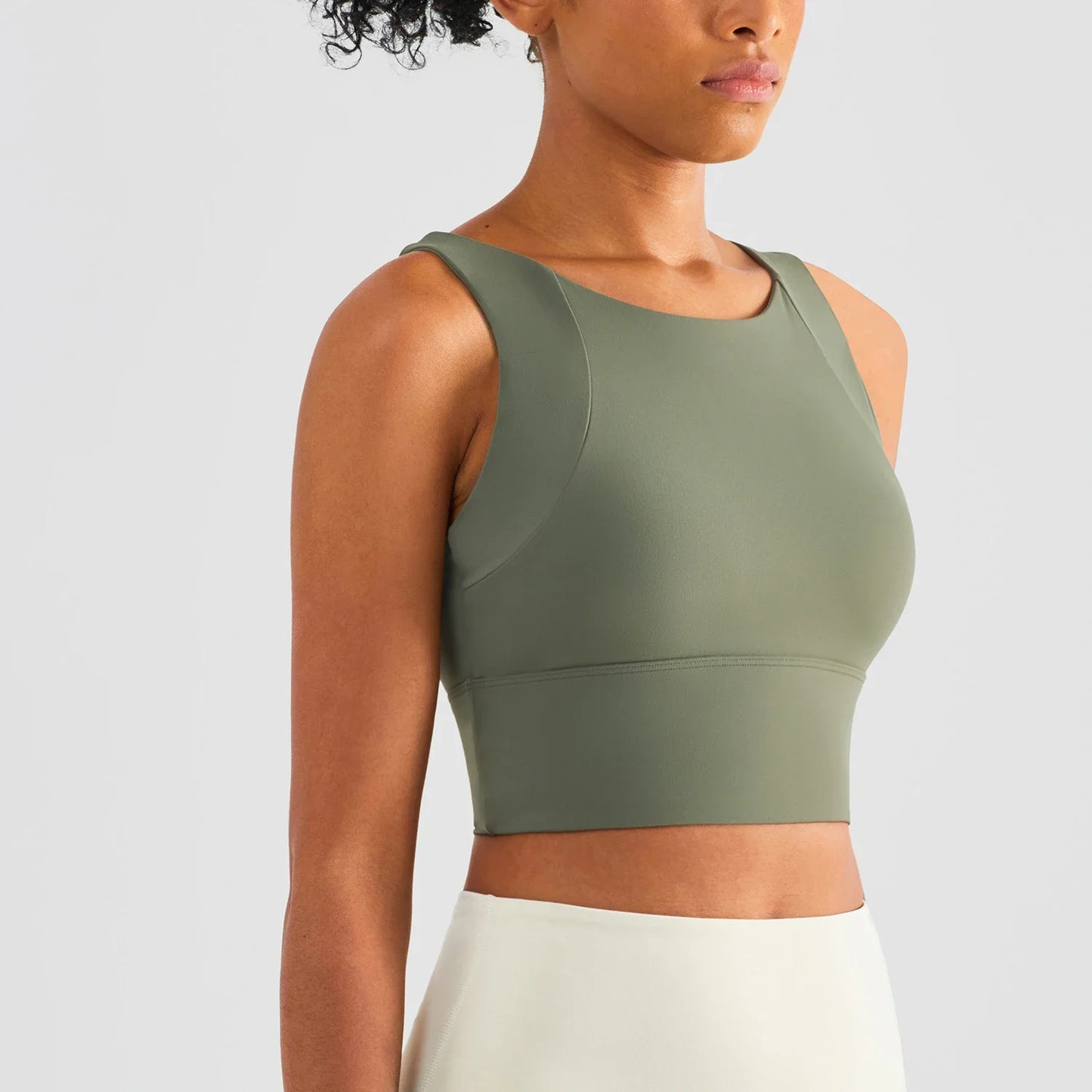 Yoga Sports Bra For Women Breathable Polyester Elastic Support