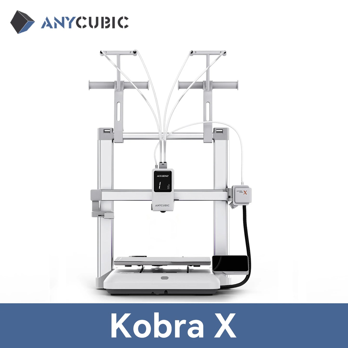 ANYCUBIC Kobra X 3D Printer 2X Speed & Filament Saving Auto Leveling Max 600mm/s Print Speed Soft & Hard Multi-color 3D Printer