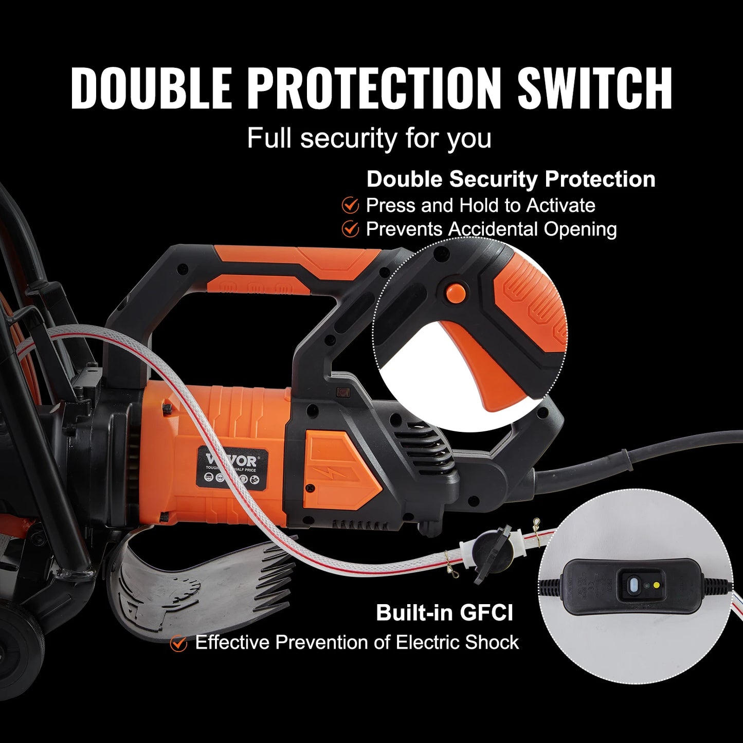 SucceBuy Electric Concrete Saw 3200W Wet Disk Cutter