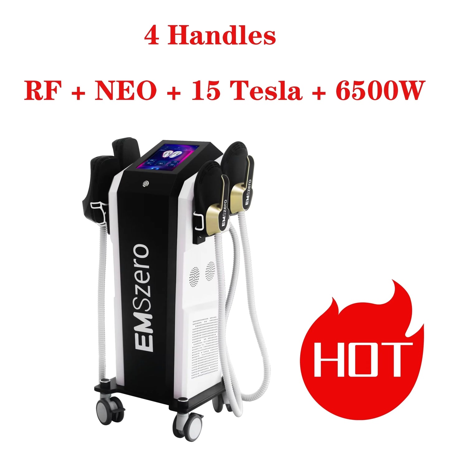 EMS Body Sculpt Machine RF Sculpting Weight Loss Burning Fat Slimming Muscle Stimulation Equipment 6500W HI-EMT EMSzero