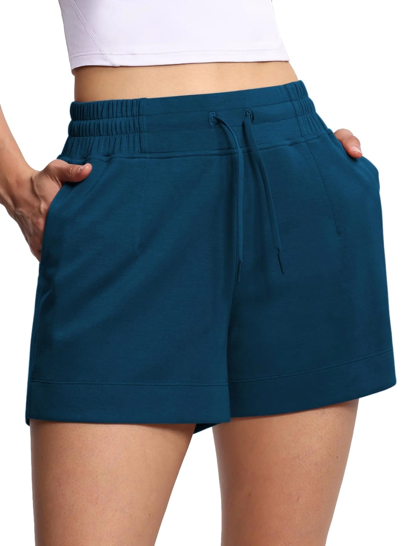 Women Drawstring High Waist Shorts Ultra Soft Comfort