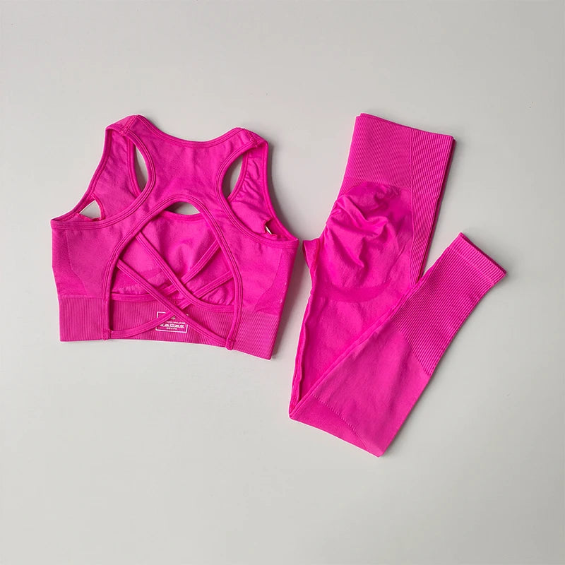 SKINOFSKIN 2 Piece Sports Bra Set For Yoga And Running