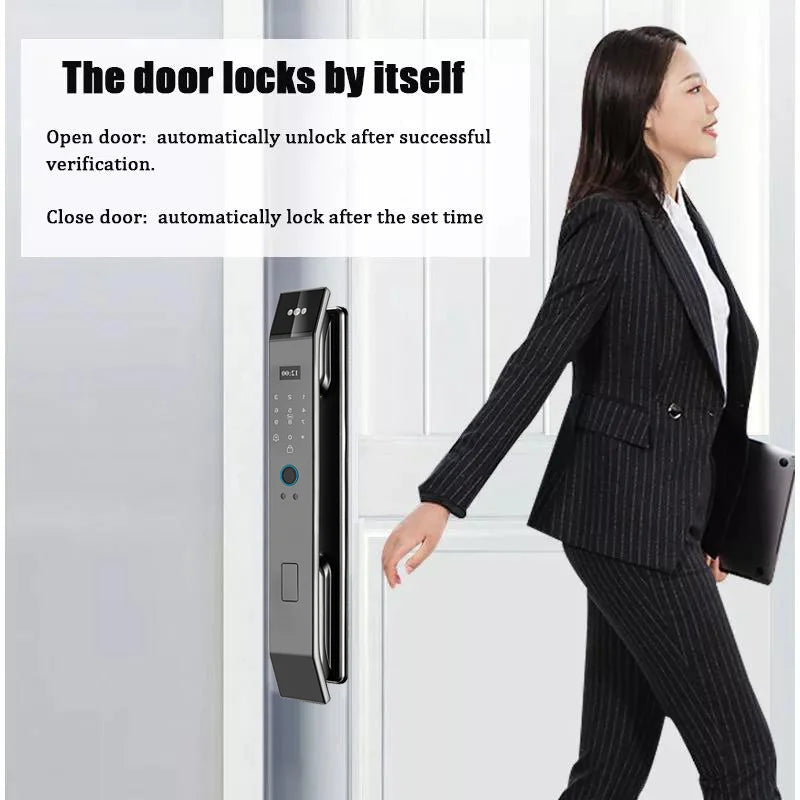 YKESDL Smart Door Lock With Camera 3D Face Recognition Biometric