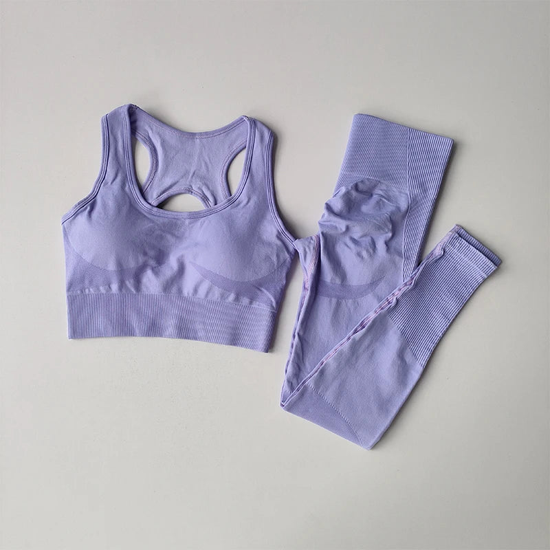 SKINOFSKIN 2 Piece Sports Bra Set For Yoga And Running