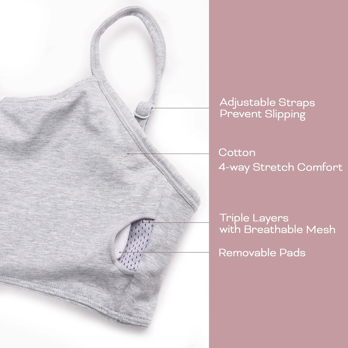 Cotton Padded Yoga Bra For Women, Comfortable Fitness Sports Bra