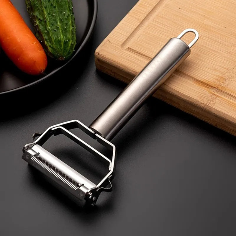 Kitchen Vegetable Peeler Stainless Steel Double-Head Melon Planer Multiple-Function Fruit Peeler Household Tool