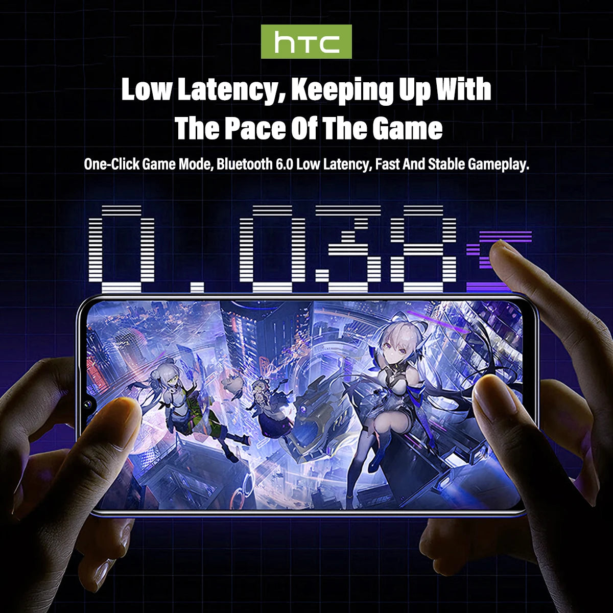 HTC NE70 Wireless Bluetooth Earphones With AI Translator 30 Hours