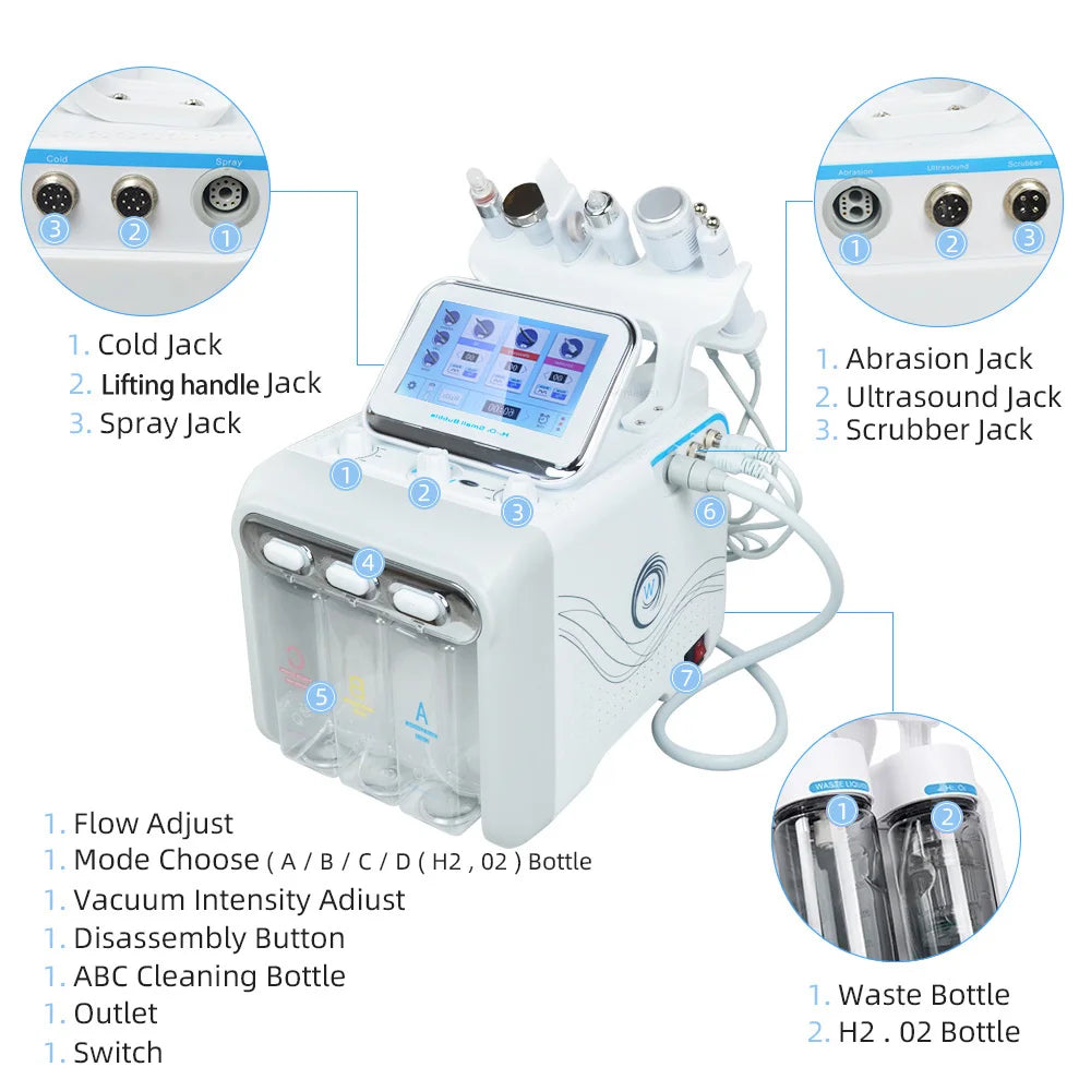 Nourishbelle 6-In-1 Hydro Microdermabrasion Facial Machine