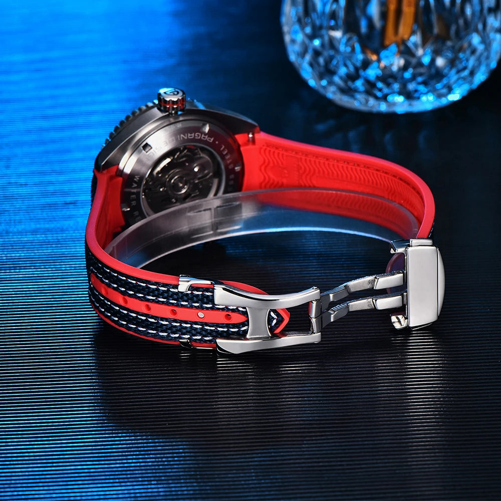 Pagani Design Sports Rubber Diving Watch Automatic Luminous Sapphire