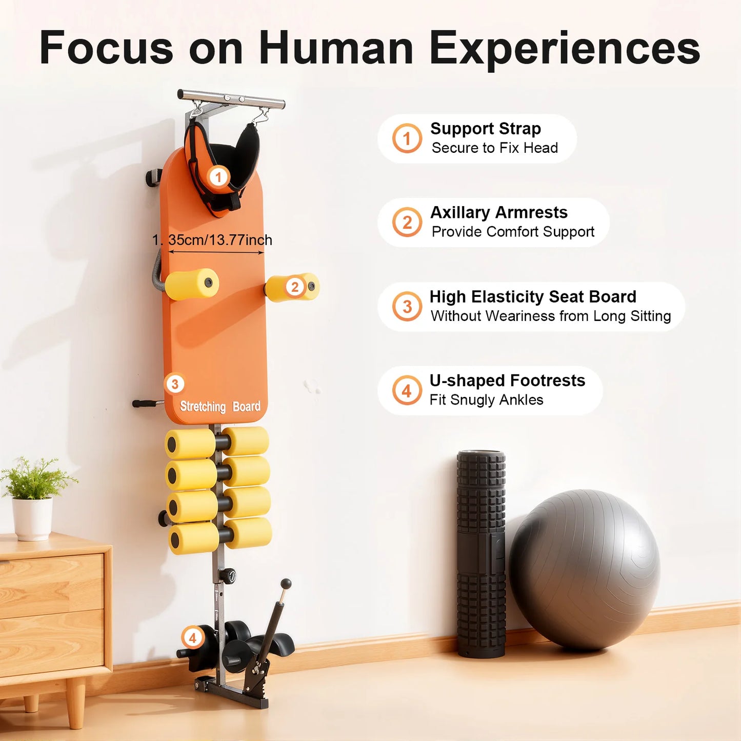 Adjustable Back Stretch Bench And Neck Stretcher For Spinal Decompression