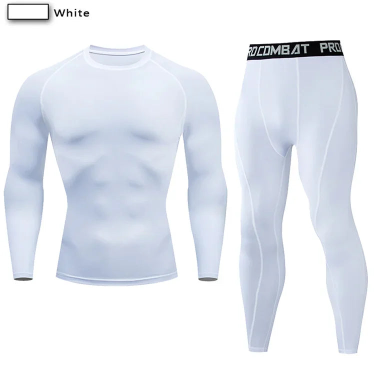 2pc Men Compression Sportswear Set for Training and Fitness