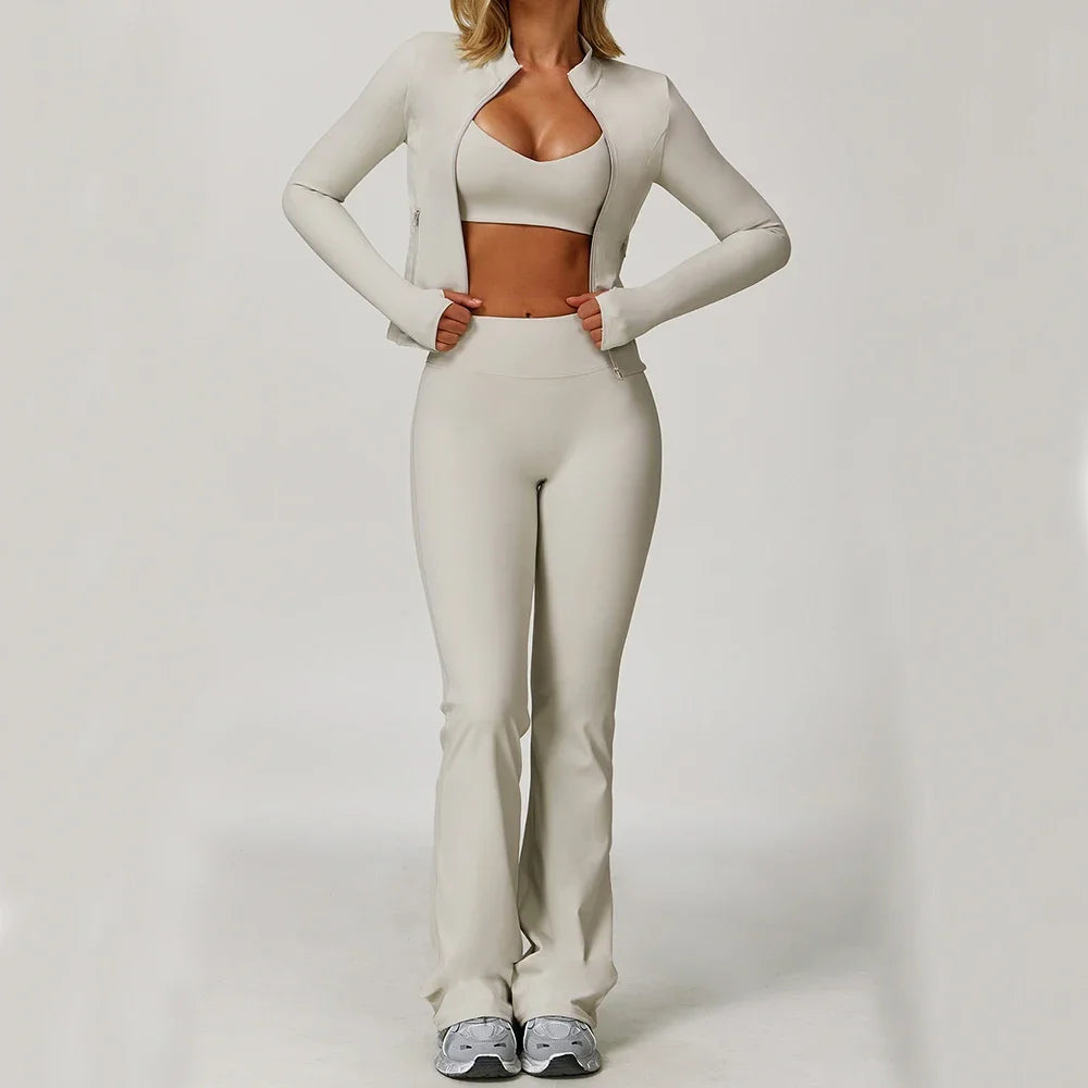 NONECN Womens Gym Set Yoga Wear Breathable Quick Dry Activewear