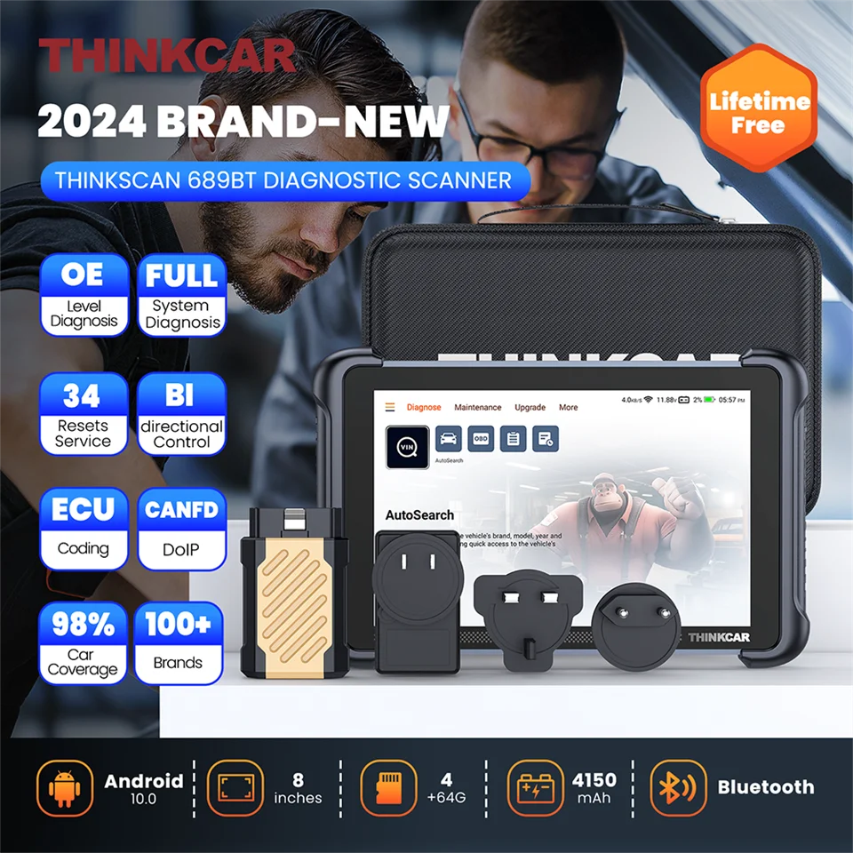 MUCAR OBD2 Diagnostic Tool 689BT CAN FD DOIP All Systems Scanner