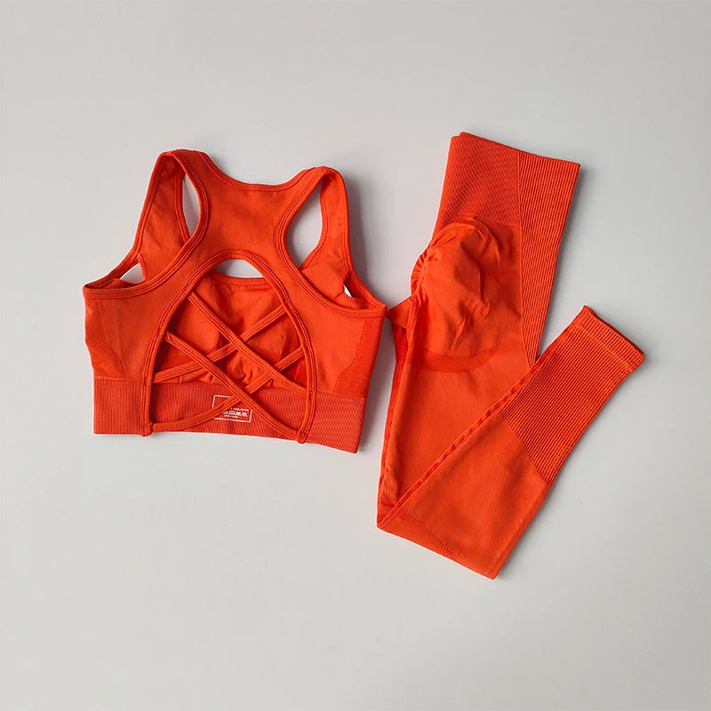 SKINOFSKIN 2 Piece Sports Bra Set For Yoga And Running