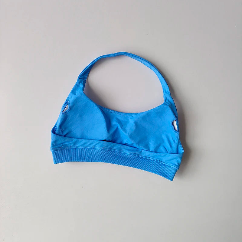SKINOFSKIN Shockproof Seamless Padded Sports Bra Women Backless