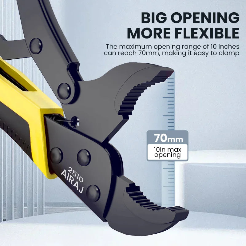 5 pcs AIRAJ Locking Pliers Set Quick Release Curved Mouth Powerful Pliers Versatile Tool For Strong Clamping/Twisting/Metal Bend