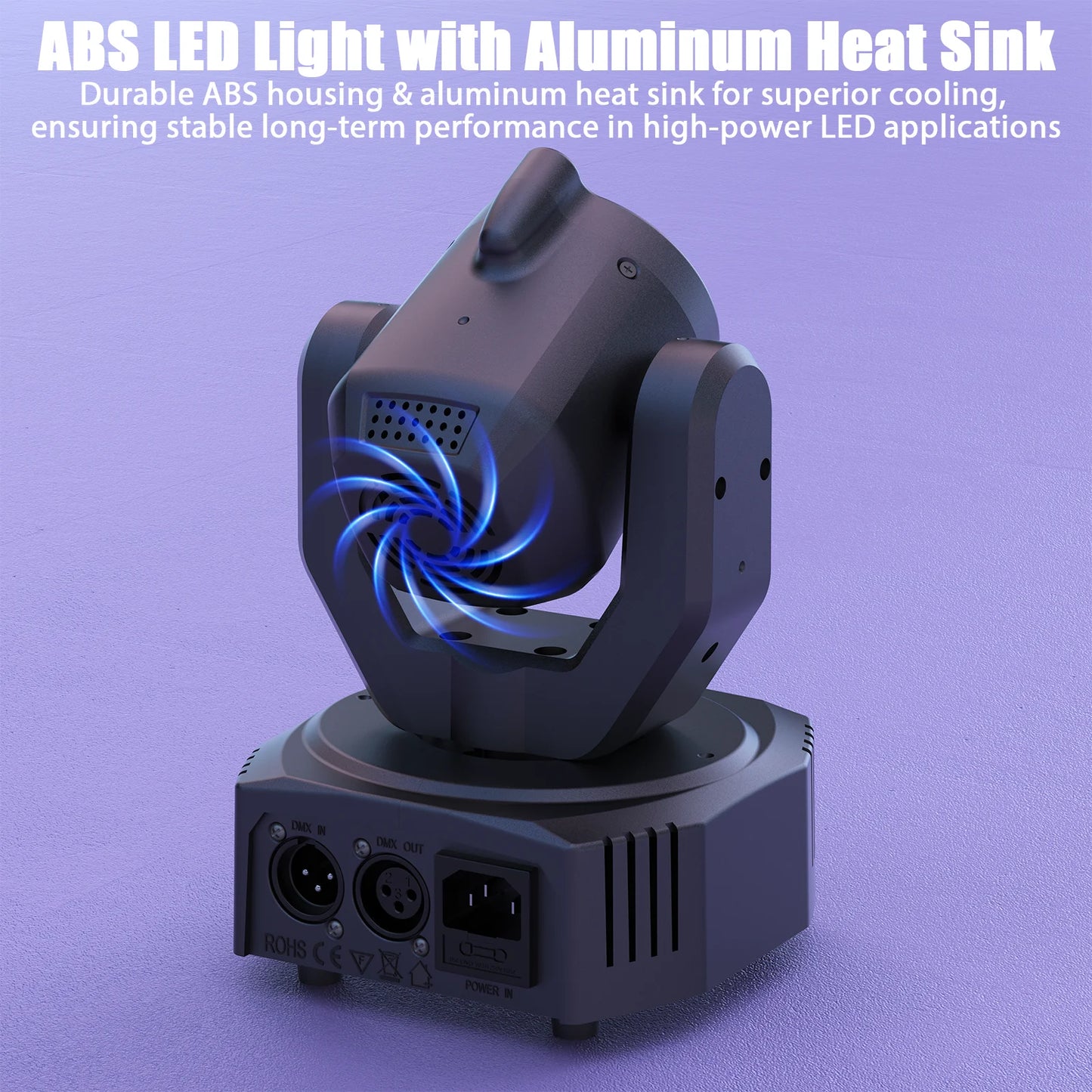 U'King Mini 30W Moving Head Light RGB DMX Sound Activated