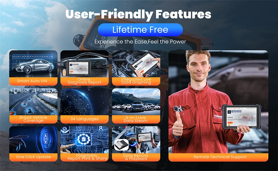 MUCAR OBD2 Diagnostic Tool 689BT CAN FD DOIP All Systems Scanner