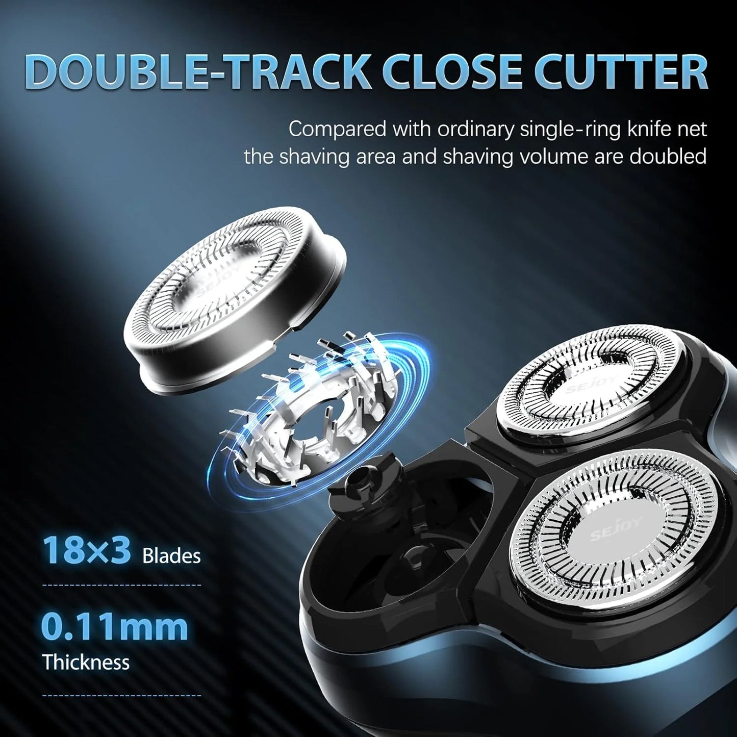 Sejoy Electric Razor For Men Rechargeable Shaver Floating Head