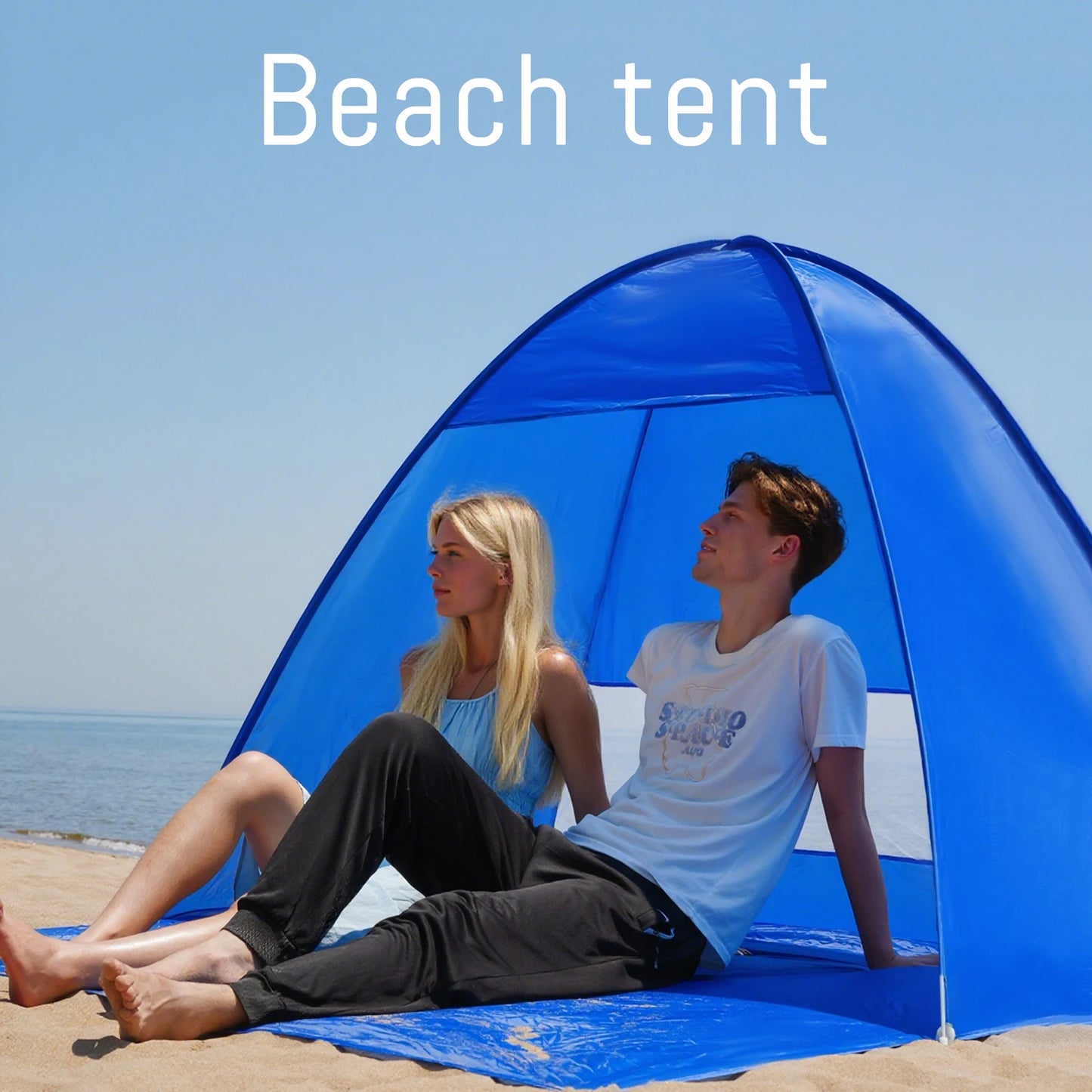 Pakicetus Pop-Up Beach Tent With Carry Bag Compact Folding Design